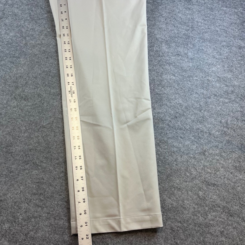 Adidas Men Climalite Flat Front Golf Pants Ecru Beige 34x32 Performance Trousers - Picture 8 of 9